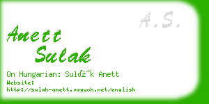 anett sulak business card